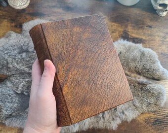 Compact handmade blank leather journal.  IN STOCK