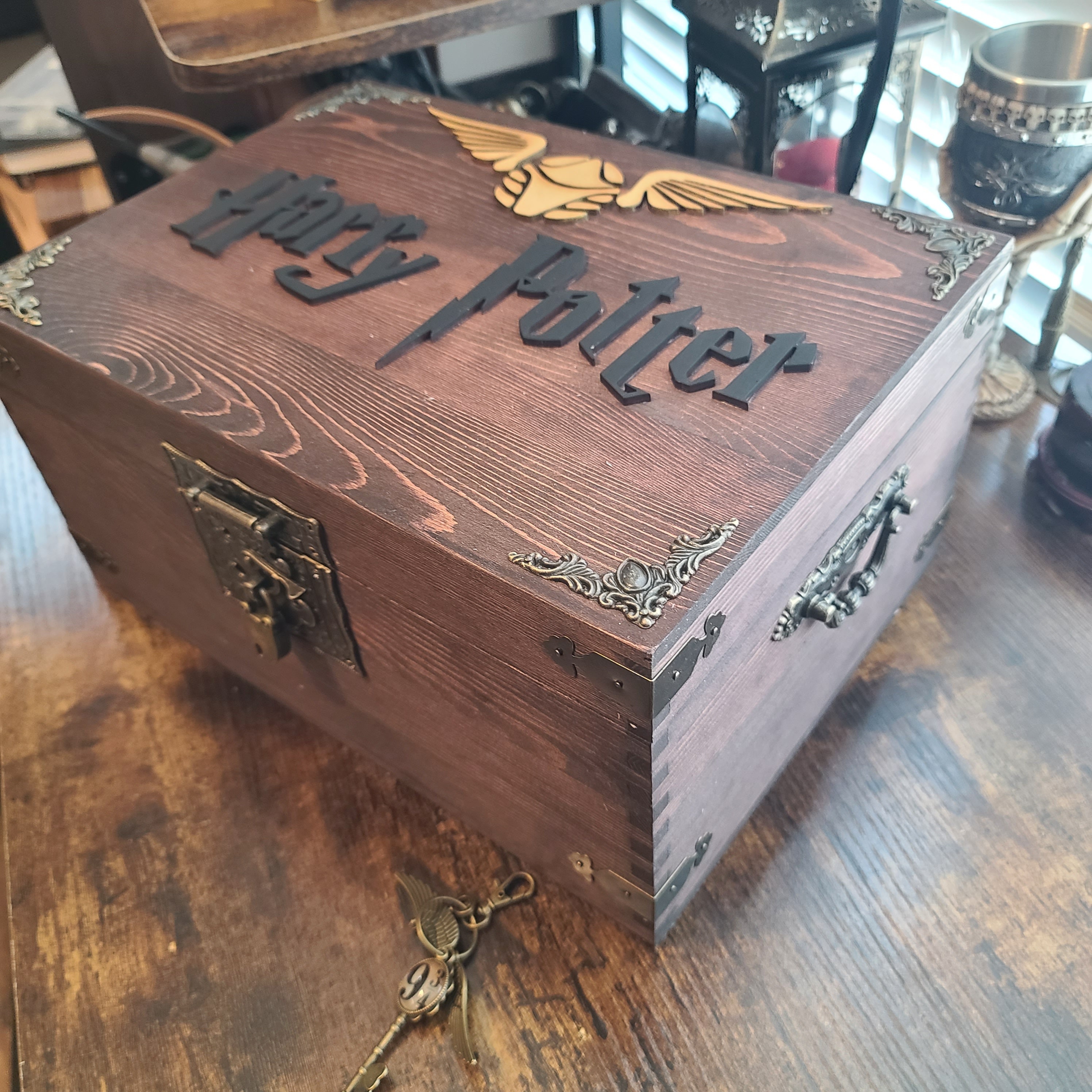 Handmade wooden chest for set of Harry Potter books Etsy
