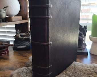Medieval blank leather journal by Velimira Designs