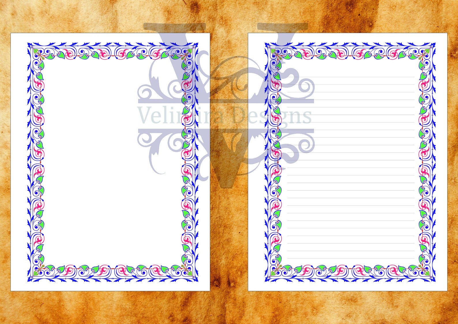 Blank Book of Shadows Printable Pages Set #200424a, Scrapbook Antique ...
