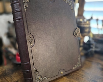 Vintage Leather 3-Ring Binder — Handmade Letter Size Organizer