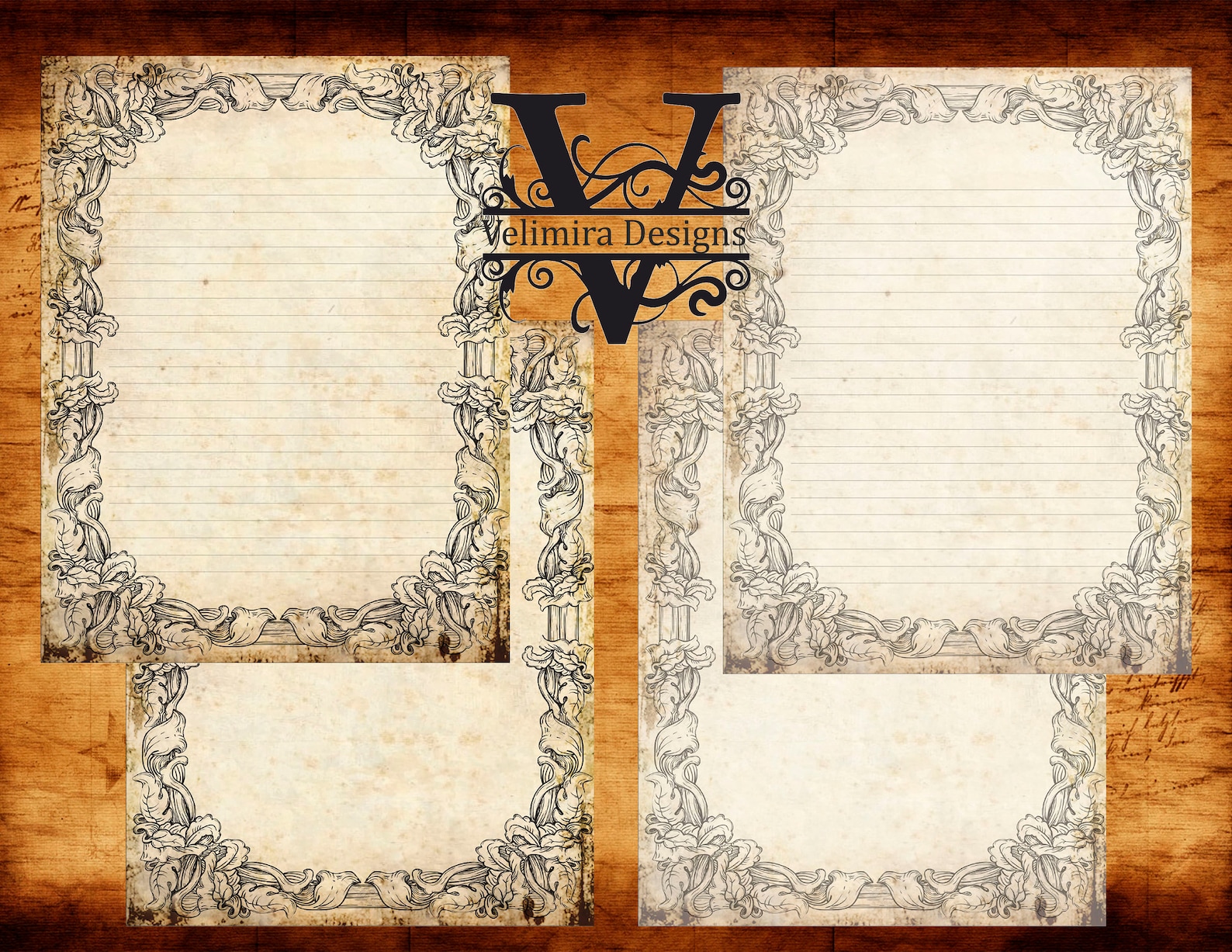 Blank Book of Shadows Printable Light Pages Set #antique, Scrapbook ...
