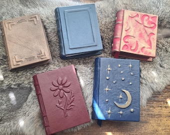 Handmade leather mini journals