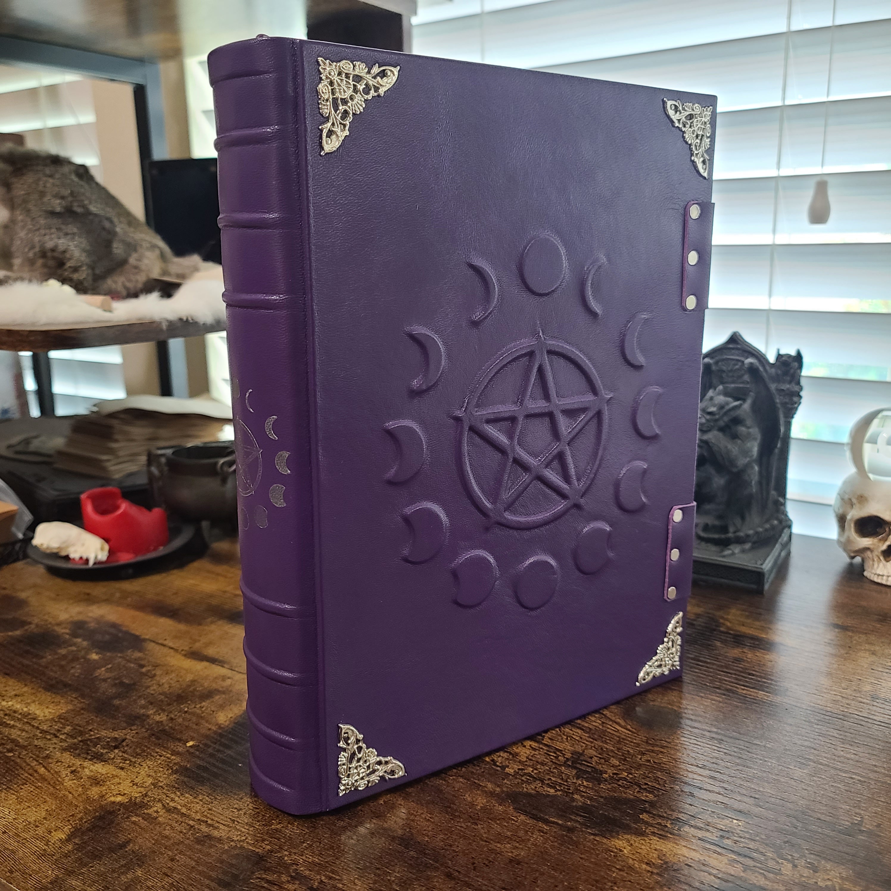 Purple Book of Spells With Pentacle and Moon Phases - Etsy