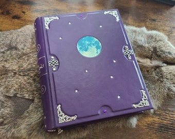 Moonshine.  Handmade blank leather journal. In stock