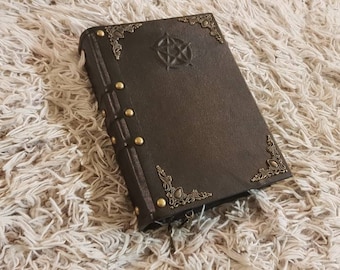 Classic leather spellbook Pentacle
