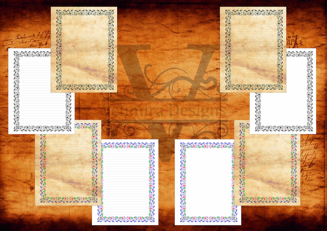 Blank Book of Shadows Printable Pages Set #200424a, Scrapbook Antique ...