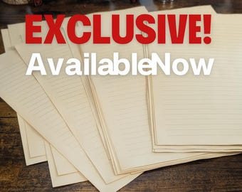 Exclusive Aged Ruled Pages – Hand-Stained, Heavyweight Letter Paper – Acid-Free, Never Before Available (Page #3)