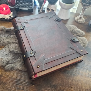 Handmade blank leather journal,  Medieval style.