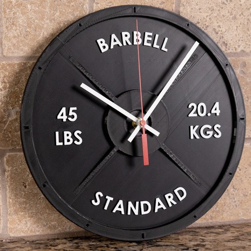 Weight Plate Custom Text Clock Customizable 3D Printed Gift Etsy