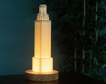 Lámpara de escritorio de la Torre UT / Maqueta del edificio del centro de Austin, Texas