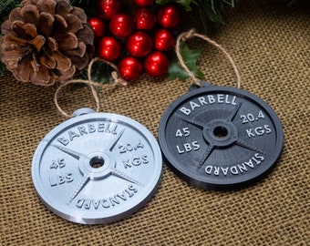 Adorno de placa de peso / Adorno impreso en 3D para levantamiento de pesas, levantamiento de potencia o fitness
