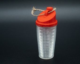 Adorno de agitador de proteínas / adorno impreso en 3D para levantamiento de pesas, levantamiento de pesas o fitness