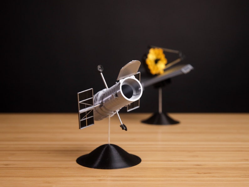 3D Printed Space Telescopes Hubble & James b Model Kit Etsy