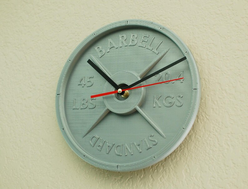 Weight Plate Clock 3D printed fitness gift for workout Etsy
