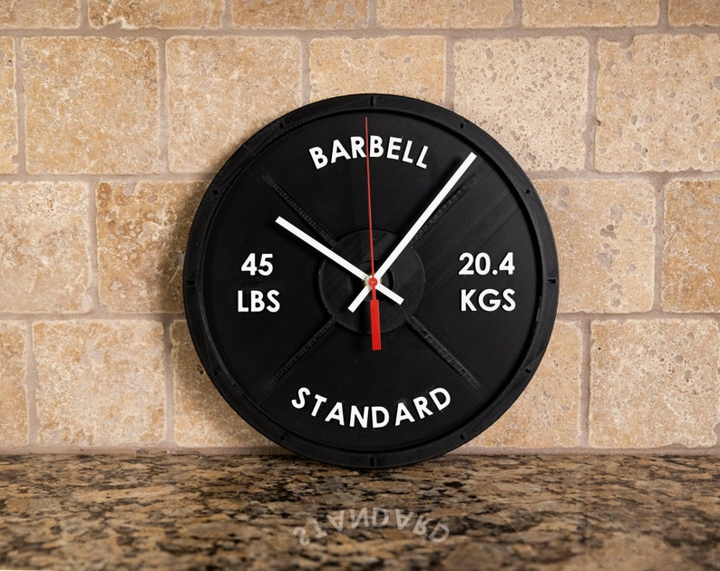 Weight Plate Clock 3D Printed Fitness Gift for Workout Room Etsy
