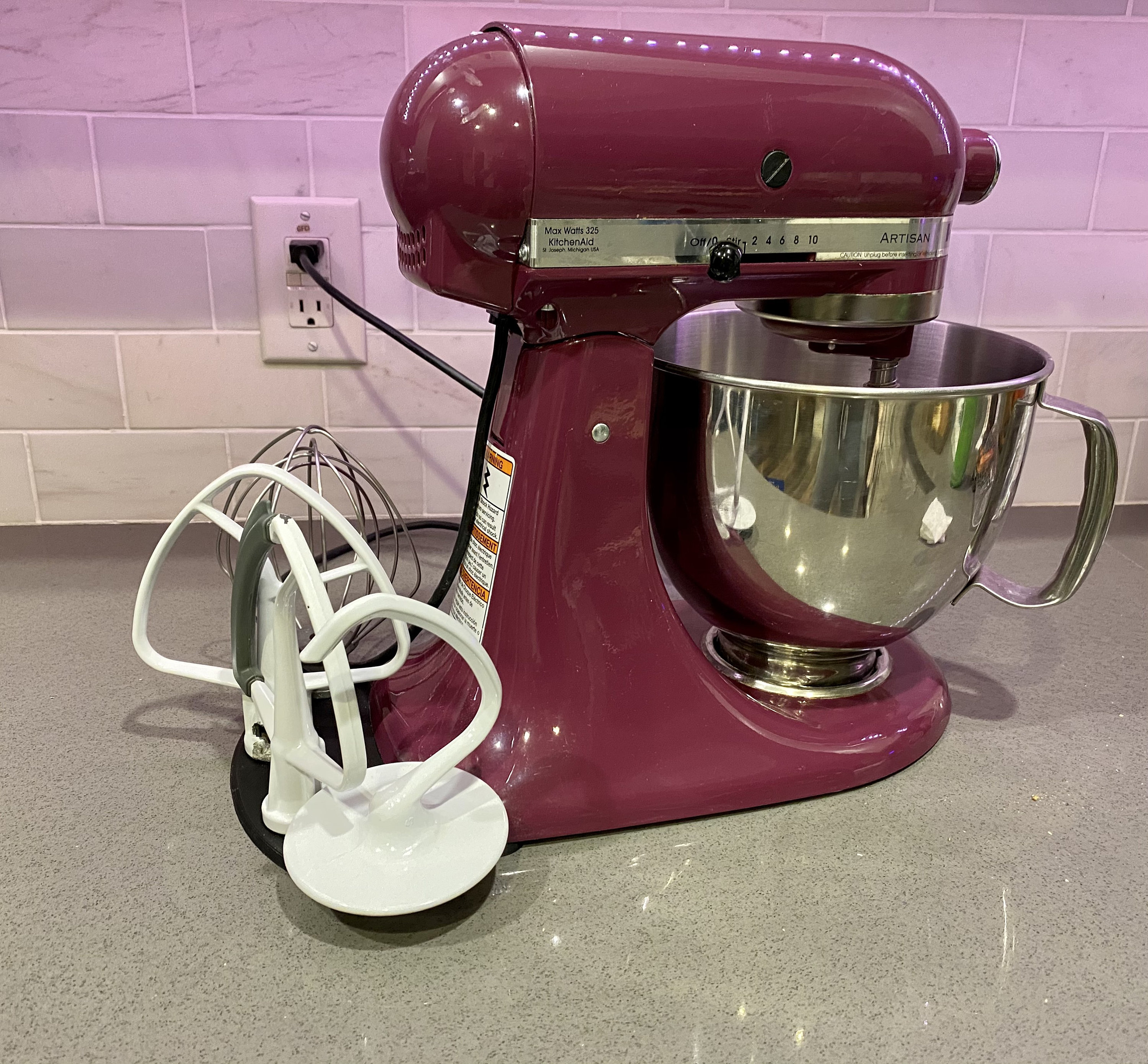 KitchenAid Max Watts325 スタンドミキサー シルバー