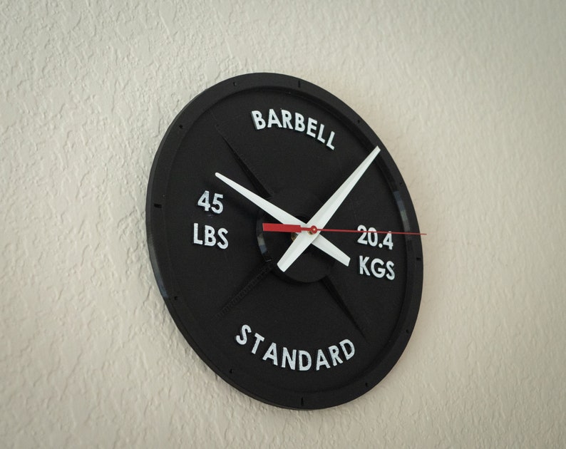 Weight Plate Clock 3D printed fitness gift for workout Etsy