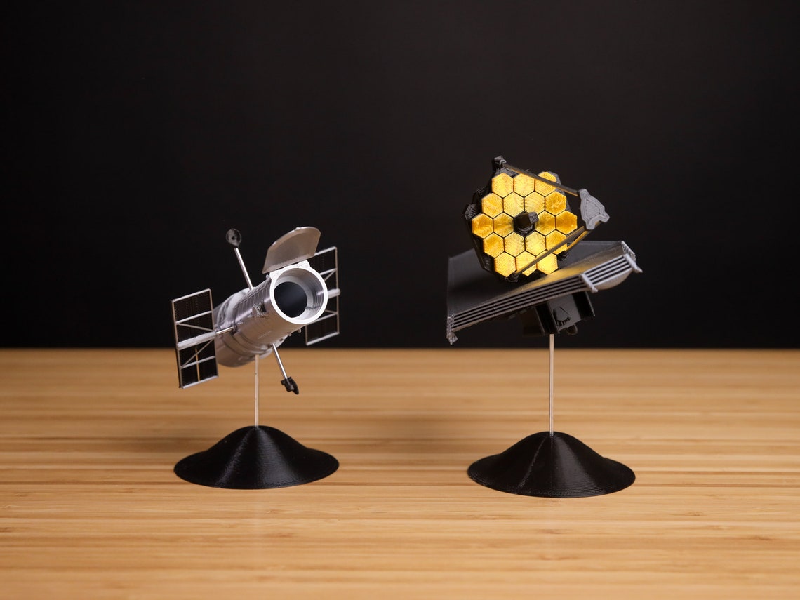 3D Printed Space Telescopes Hubble & James Webb Model Kit Etsy