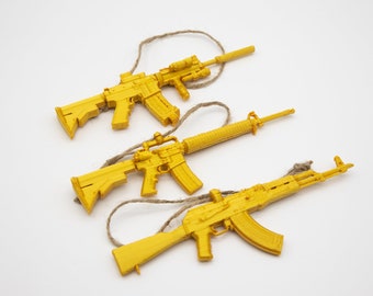 3D Printed Rifle Ornament 3-Pack