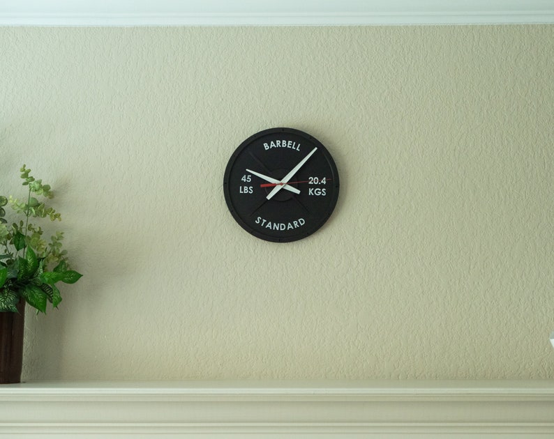 Weight Plate Clock 3D printed fitness gift for workout Etsy