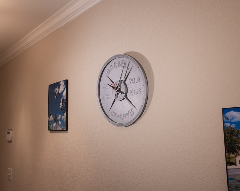 Weight Plate Clock 3D printed fitness gift for workout Etsy