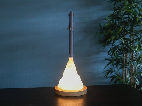 Rocket on sale lamp etsy