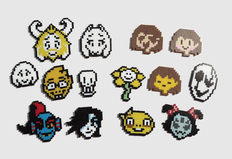 Beadwork, flowey, crossstitch, Undertale, bead, sprite, pixel Art, work Of  Art, food Drinks, character