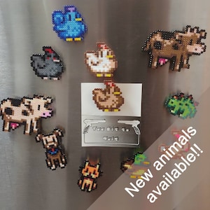Stardew Valley Scheune Tiere Artkal Pixel Bead Accessoires Pins | Schlüsselanhänger | Magnete