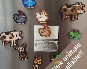 Stardew Valley Barn Animals Artkal Pixel Bead Accessories Pins | Keychains | Magnets