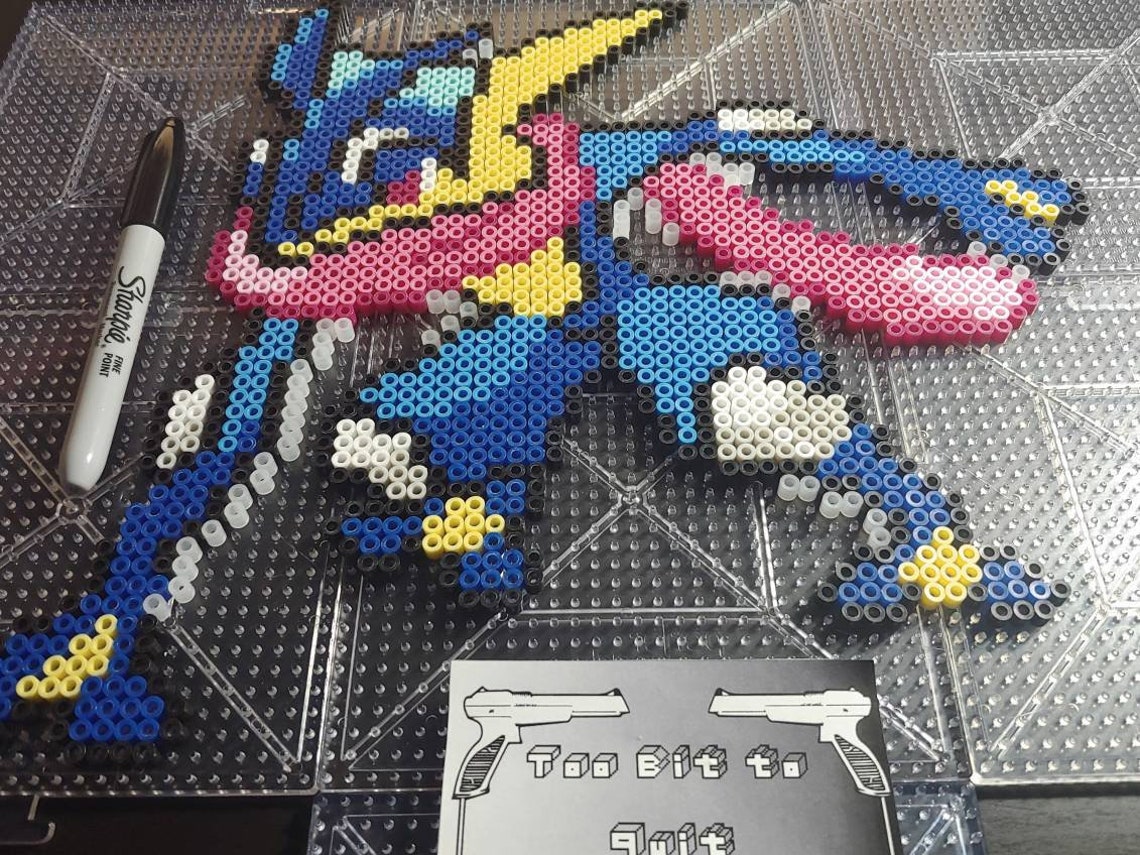Pokemon Greninja Perler Bead Art Etsy