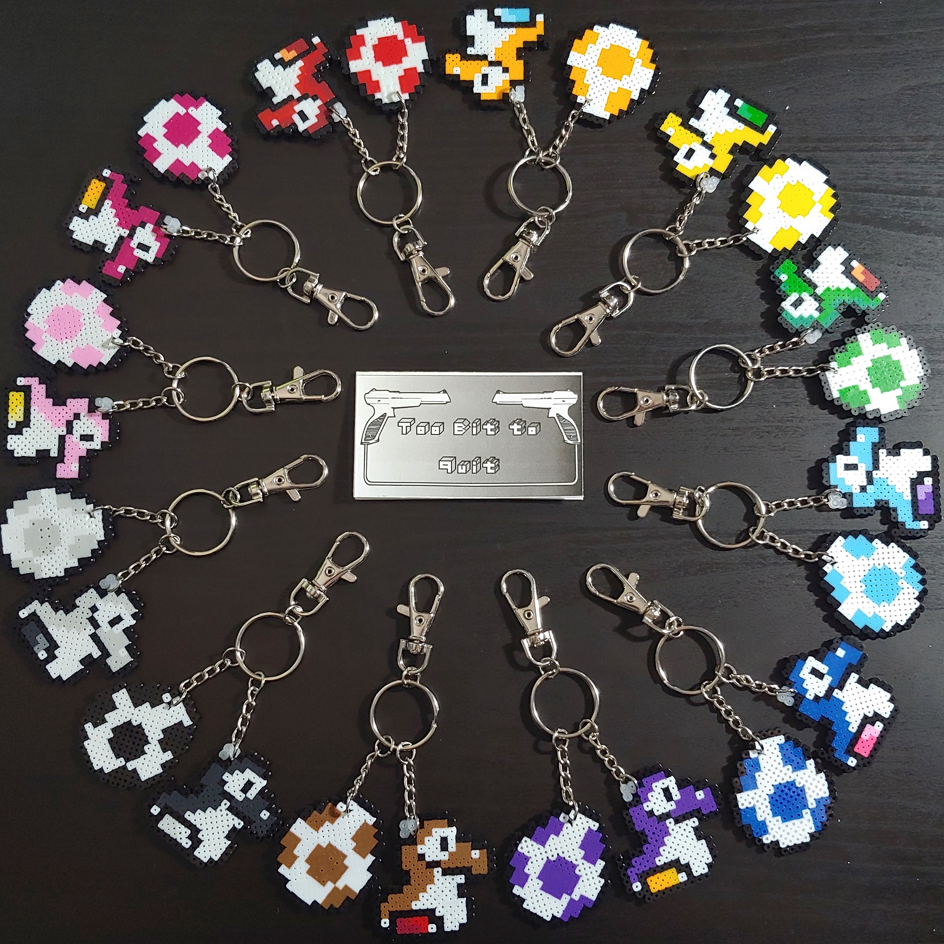 Super Mario World Perler Baby Yoshi Eggs Keychains Pins Etsy