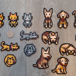 Stardew Valley Animals Cats & Dogs Artkal Pixel Bead Accessories: Pins | Keychains | Magnets