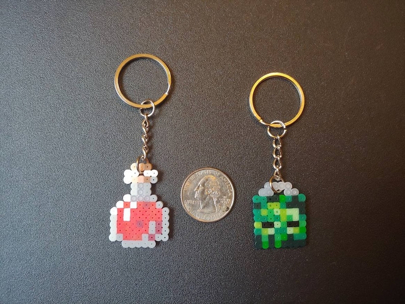 Minecraft Mobs and Items Keychains Pins Pixel Art Etsy
