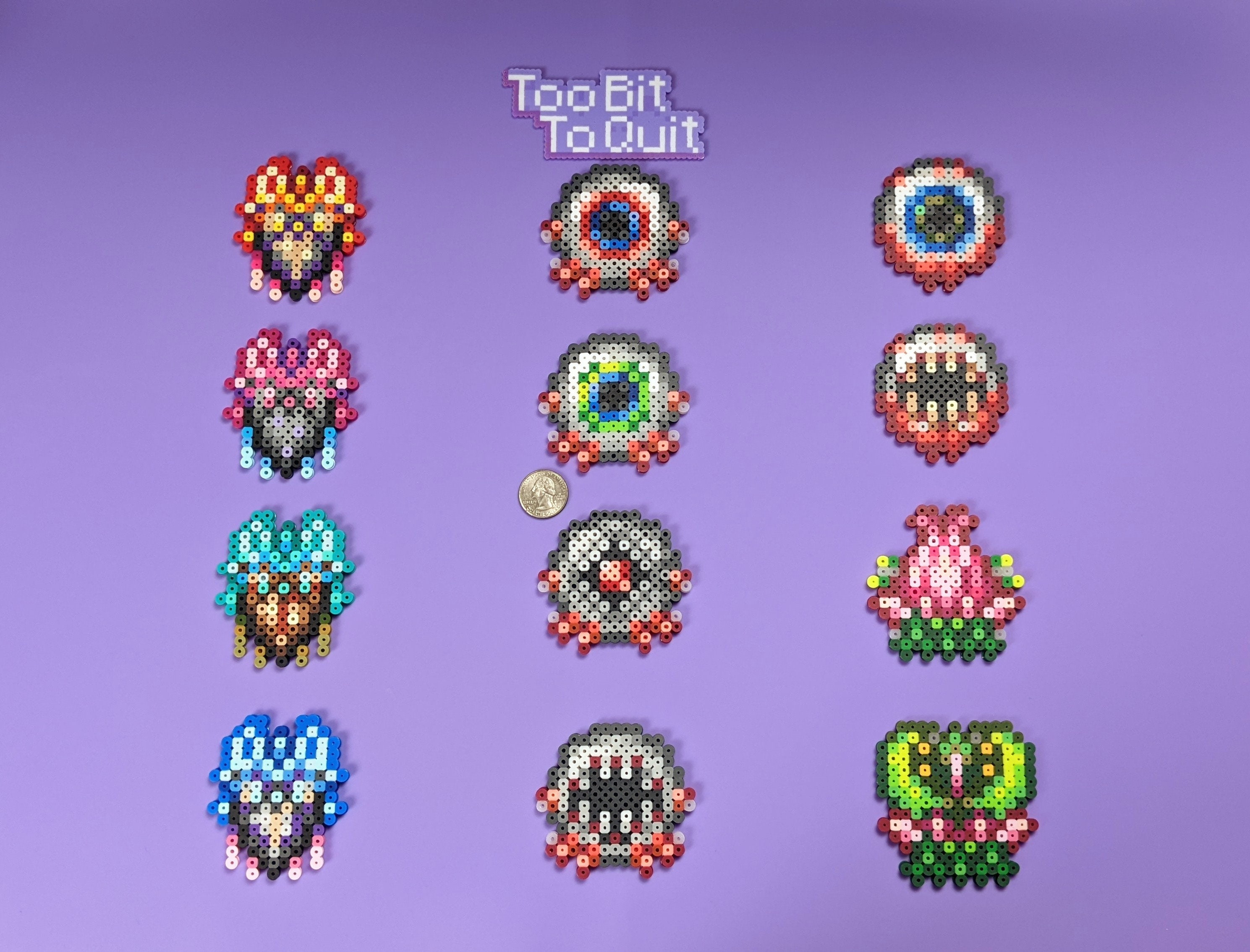 Terraria Bosses All Current Perler Bead Map Sprites Pixel Art 