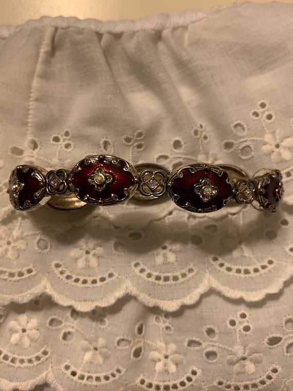 Vintage Napier Bracelet with Clear Stones - image 5