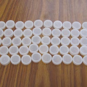 50 Plastic Clear Water Bottle Caps lids image 1