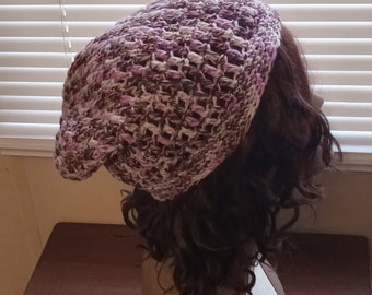 Handmade crochet slouchy beanie hat