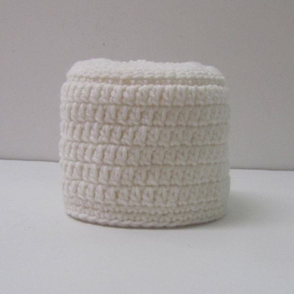 Toilet Paper Cover Spare Double Roll Cozy Toilet Paper Storage~White~