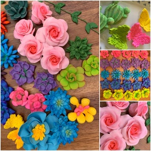 Mini Encanto Inspired Edible Cupcake Topper Floral Assortment
