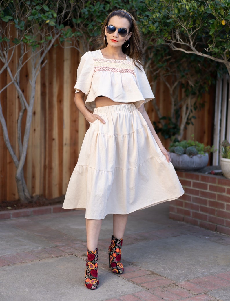 Skirt and top upcycled set