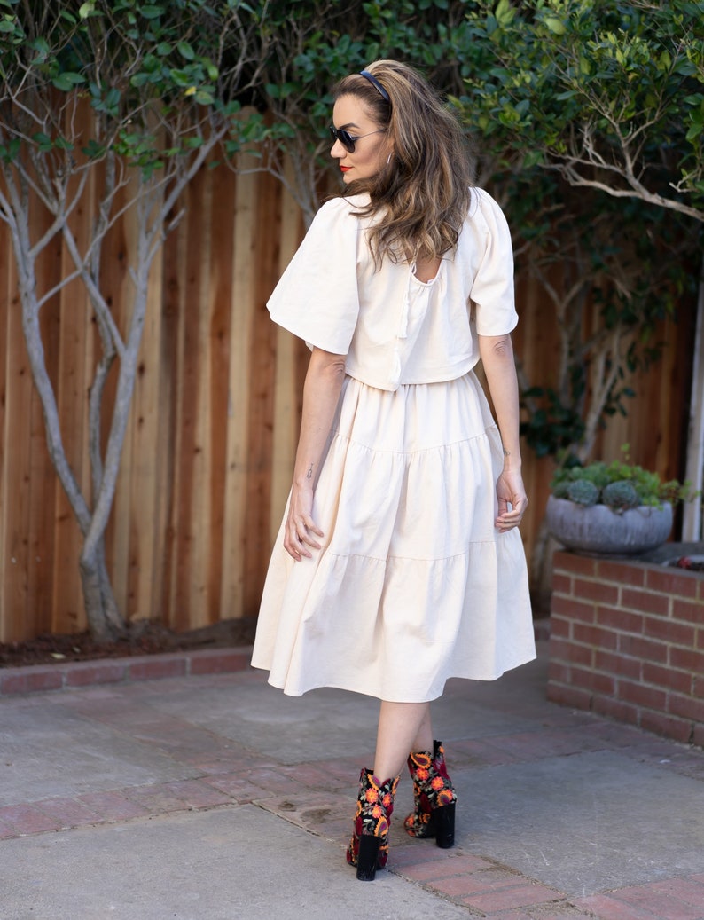 Skirt and top upcycled set
