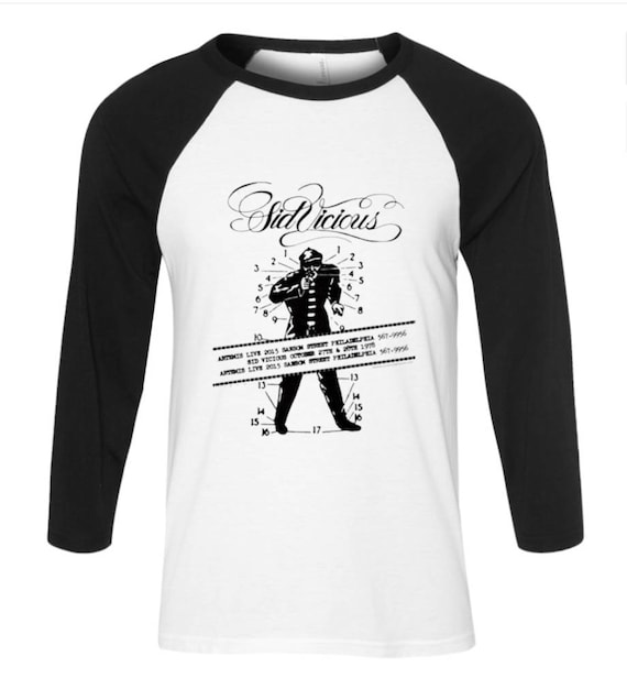 Sid Vicious Sex Pistols Baseball Shirt Original 1978 Artwork