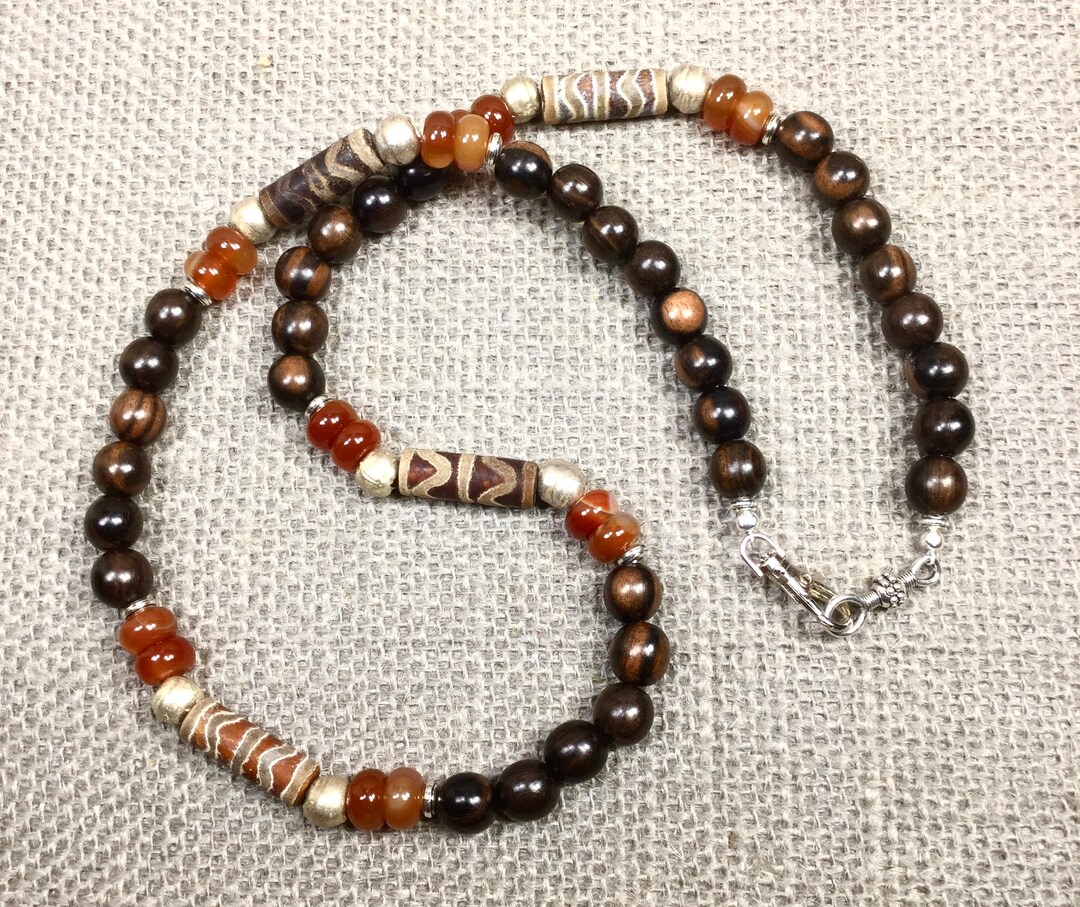 Unisex Beaded Necklace for Him Mala Style Prayer Beads - Etsy