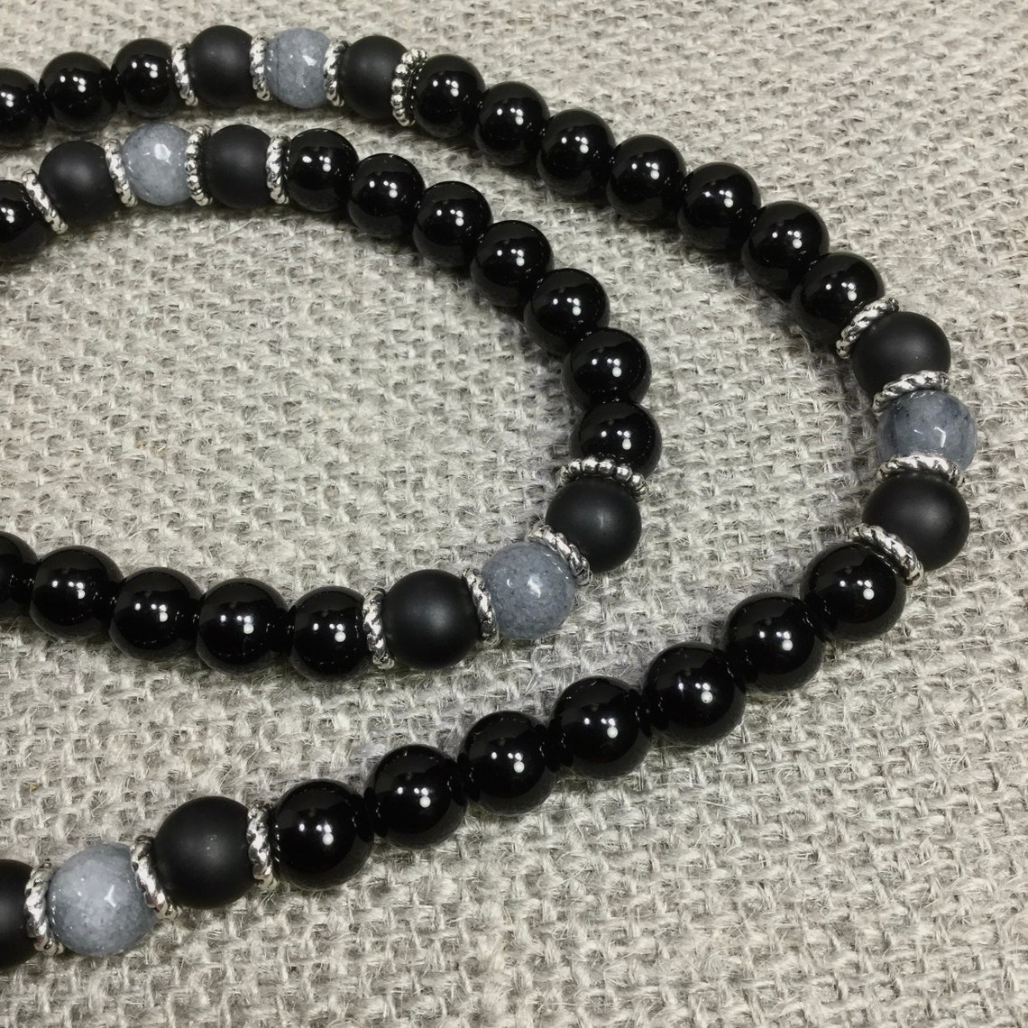 Onyx Necklace for Men Unisex Jewelry gift for him or her Etsy