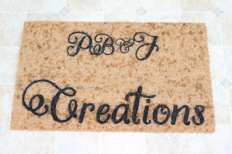 Personalized Doormat Custom Doormat Housewarming Gift Realtor Gifts Bridal Gift Idea Coir Doormat Outdoor Doormat Welcome Mat