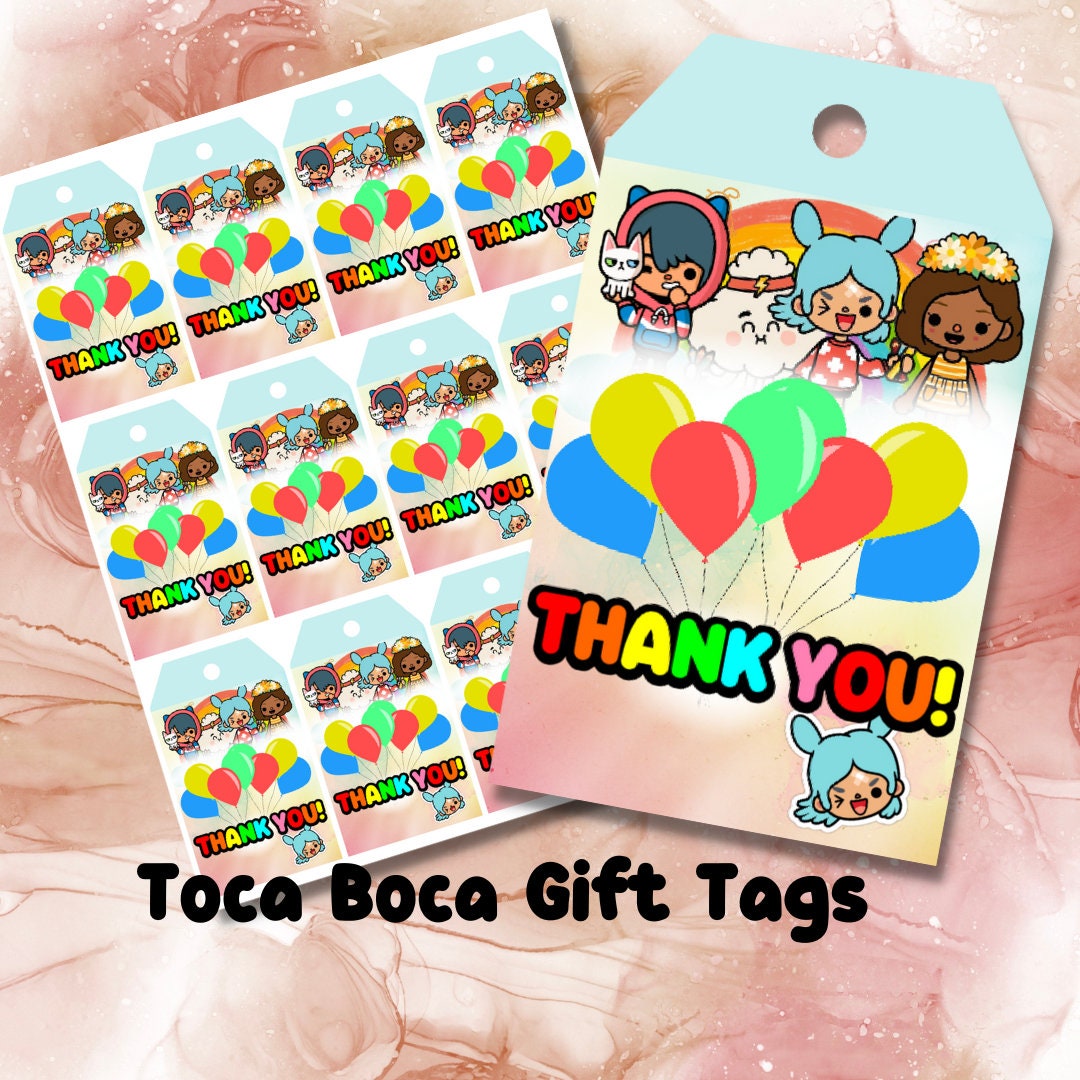 Toca Boca Gift Tags Gift Tags Toca World Party Toca Life Gift Tags Etsy