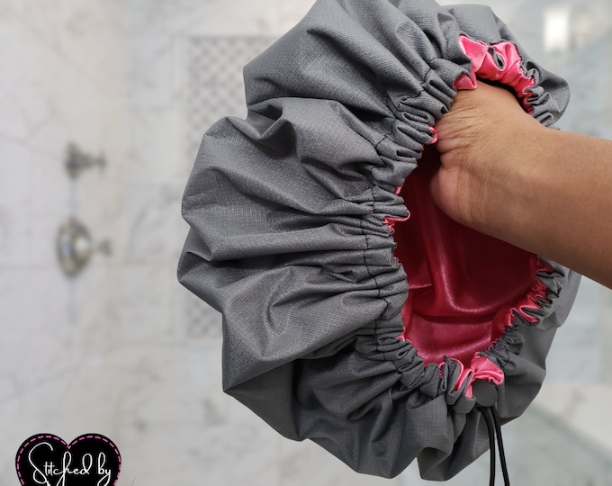 Shower Cap Waterproof Washable candy Stripe Etsy