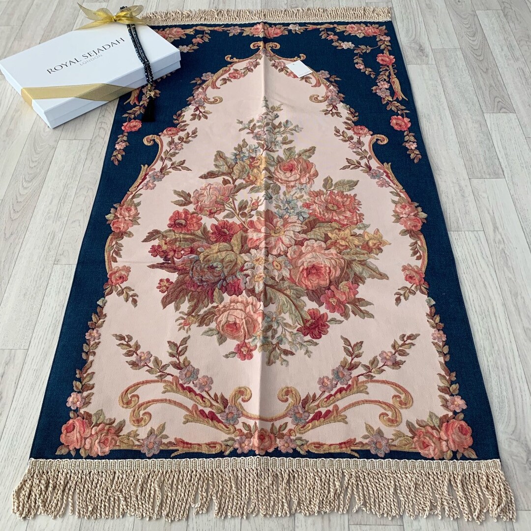 Royal Sejadah® Luxury Prayer Mat + Tasbih Set – Turkish Prayer Rug, Islamic Janamaz Gift