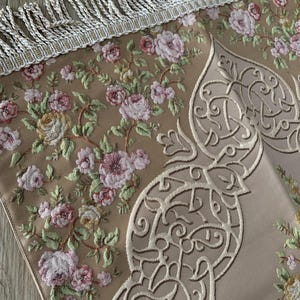 Gebedskleed jacquard met bloemenreliëf: islamitische cadeauset afbeelding 3